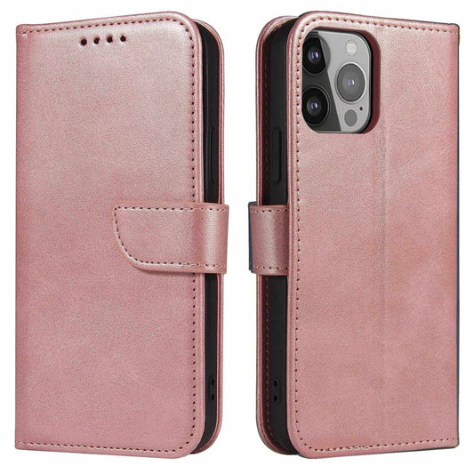 HURTEL Case with flap for Samsung Galaxy S24 FE Magnet Case - pink