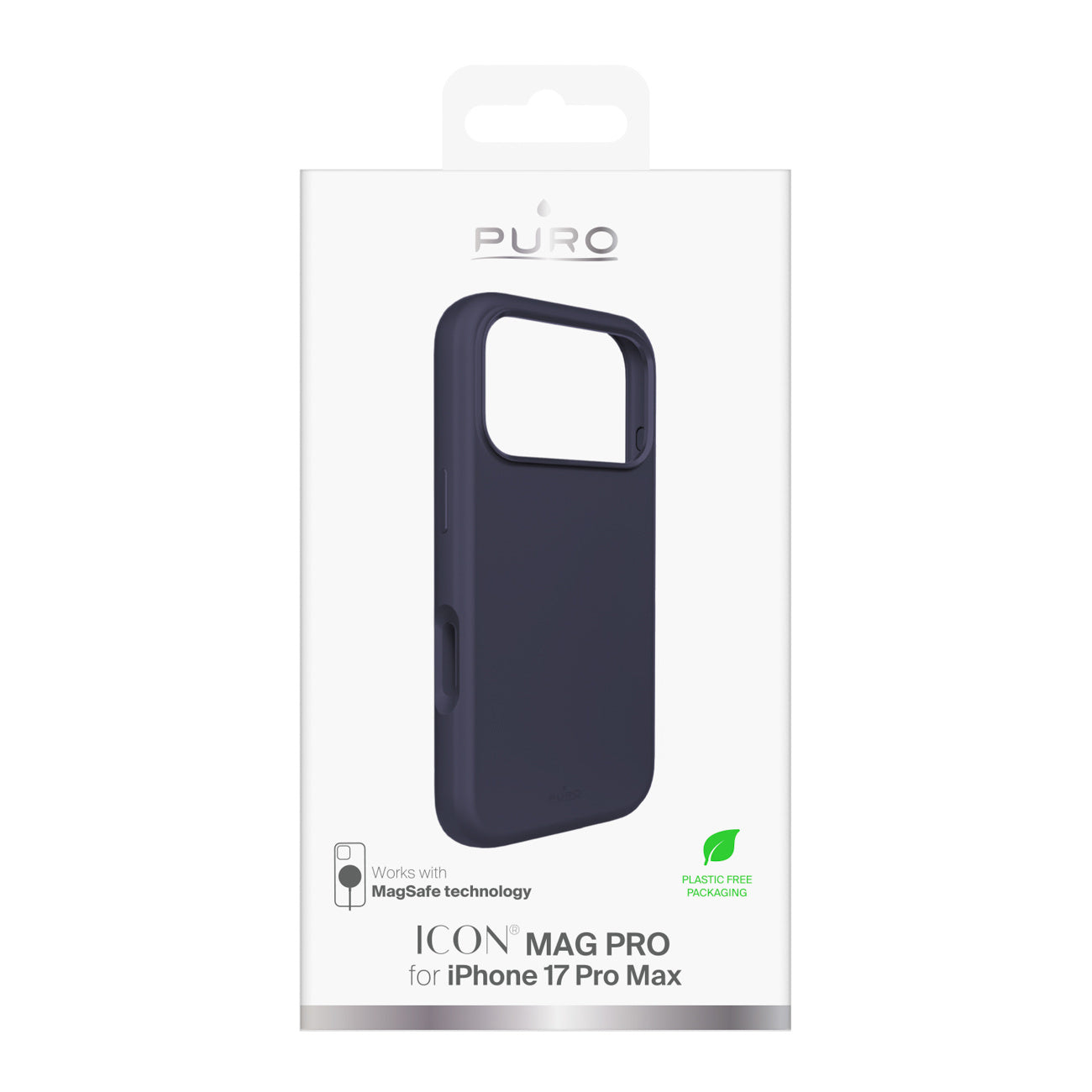 PURO Case with aluminum buttons for iPhone 17 Pro Max Pure Icon Mag Pro Liquid Silicone MagSafe - dark blue – image 2