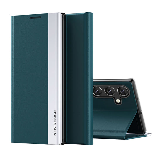 HURTEL Case cover with flap and stand for Samsung Galaxy S25 Sleep Case Pro - green