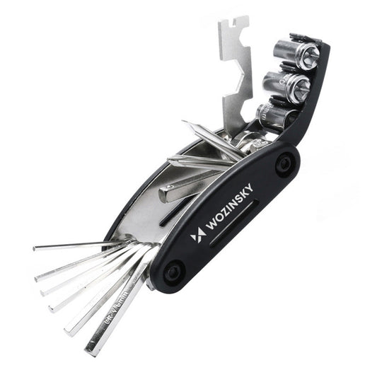WOZINSKY 16in1 multifunctional tool set for bicycle service repair - black