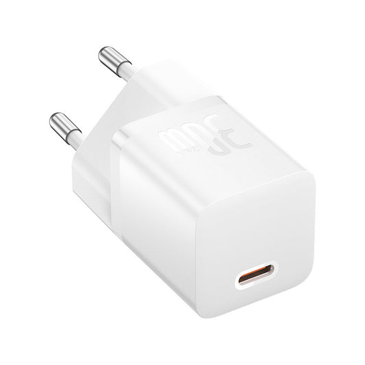BASEUS USB-C GaN5 30W wall charger with USB-C 100W 1m cable - white