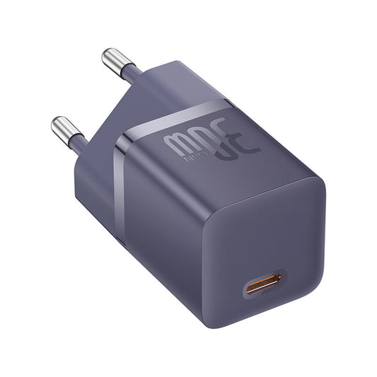 BASEUS USB-C GaN5 30W wall charger with USB-C 100W 1m cable - purple