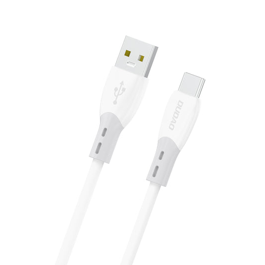 DUDAO Cable with silicone braid USB-A - USB-C L25ST 5A 1m - white