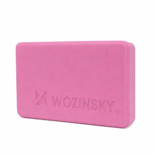 WOZINSKY Yoga block for pilates and stretching exercises - pink