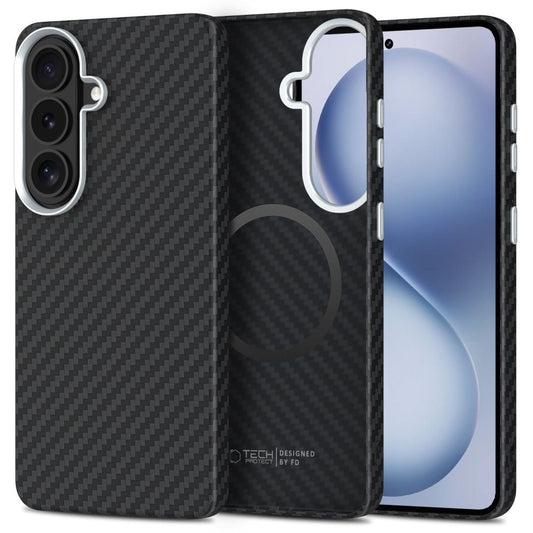 Tech-Protect Case cover for Samsung Galaxy S26 - black and silver