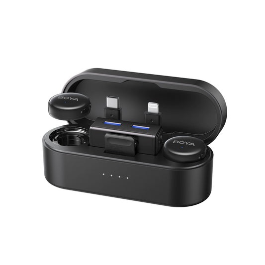 BOYA AI 2.4GHz USB-C wireless microphone set with case