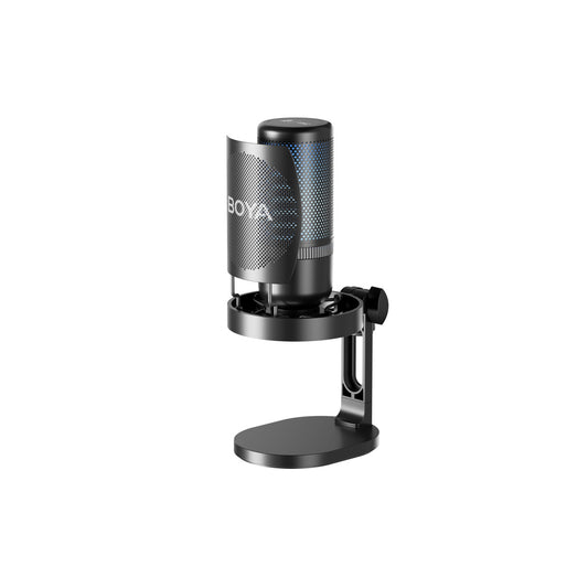 BOYA K3 108dB RGB USB-C wired microphone with desk stand - black