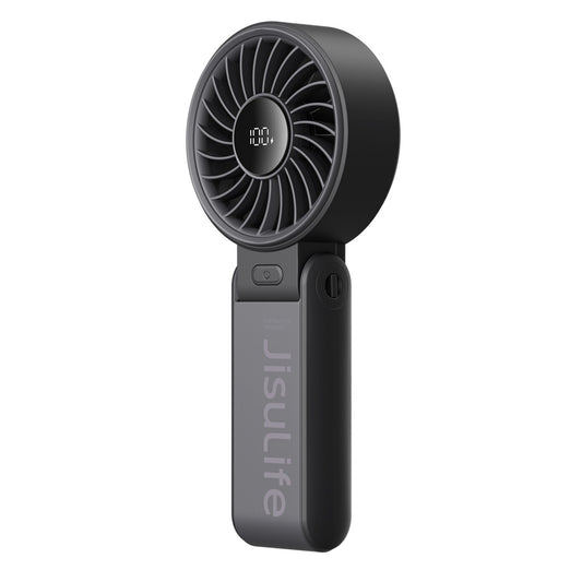 Jisulife Mini fan portable fan 5 speeds 3600mAh USB-C - black