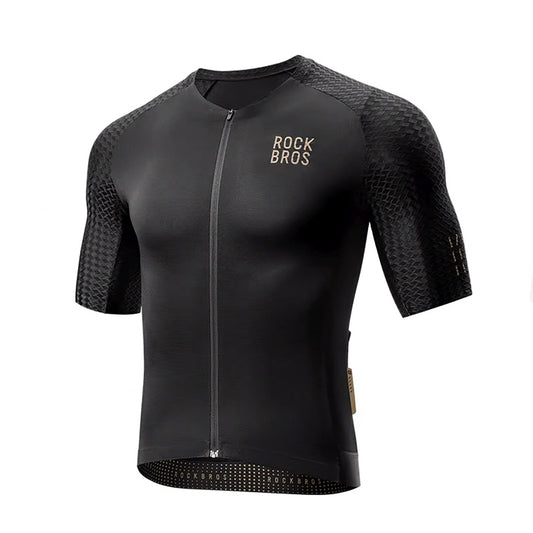 ROCKBROS Diamond short-sleeved cycling jersey, size XS - black
