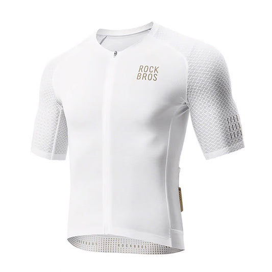 ROCKBROS Diamond short-sleeved cycling jersey, size S - white