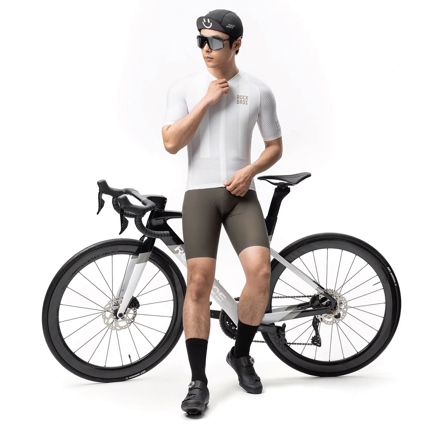 ROCKBROS Diamond short-sleeved cycling jersey, size XL - white – image 4