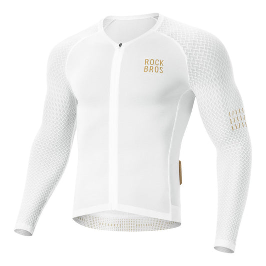 ROCKBROS Diamond long-sleeved cycling jersey, size XXXL - white