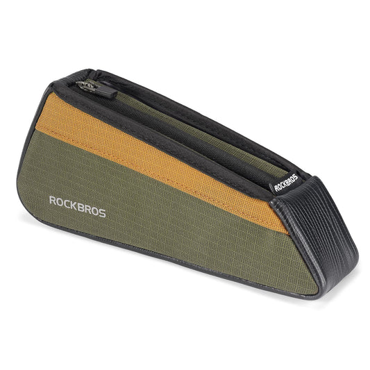 ROCKBROS Bicycle bag for the upper frame tube 0.25L - green and orange
