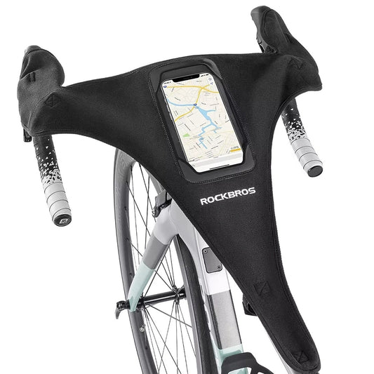 ROCKBROS Bicycle sweat cover with pocket and phone window - black