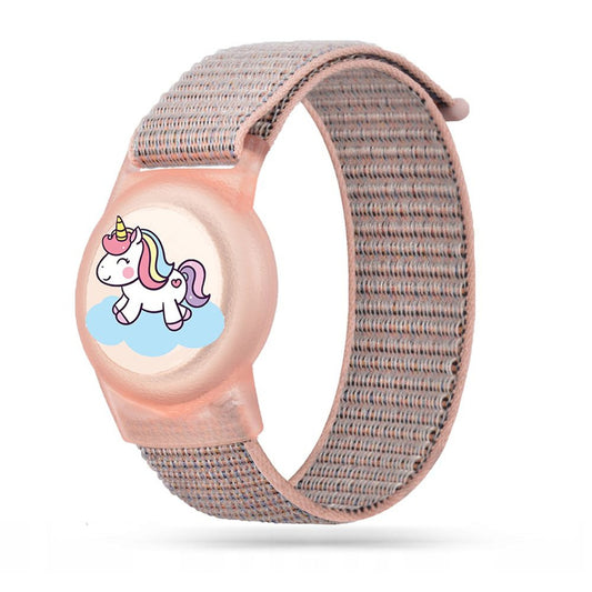 Tech-Protect Nylon strap for Apple AirTag 1/2 locator for children - pink