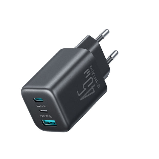 JOYROOM USB-C iPhone Lightning USB-A GaN 45W charger - black