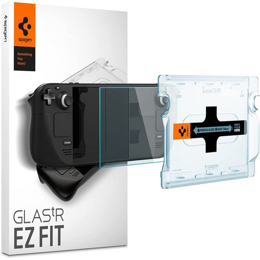 SPIGEN Tempered glass for the Steam Deck console with an applicator