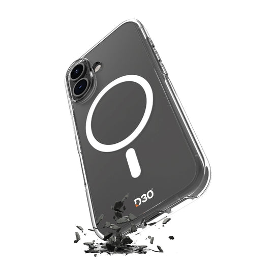 PURO Silicone case for iPhone 16 Impact Clear D3O MagSafe - transparent