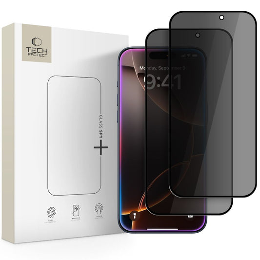 Tech-Protect Privacy glass for iPhone 16 Pro / 17 / 17 Pro - 2 pcs.