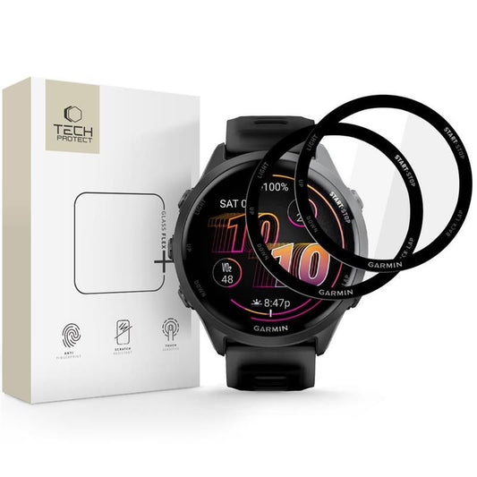 Tech-Protect Hybrid glass for Garmin Forerunner 47 mm black watch - 2 pcs.