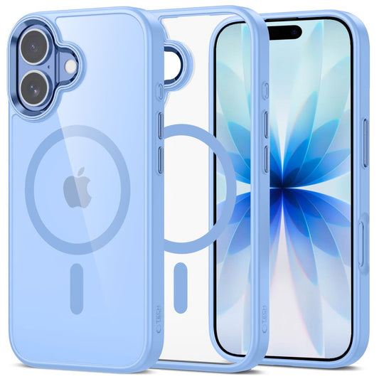 Tech-Protect MagMat MagSafe case for iPhone 17 - transparent blue