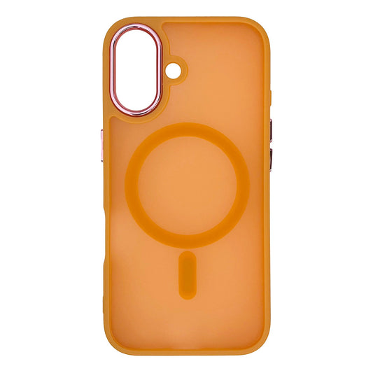 HURTEL Case cover for iPhone 16 Magnetic Collection MagSafe - orange