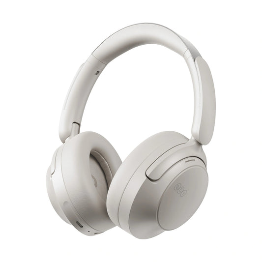 QCY Wireless on-ear headphones with LDAC and ANC noise reduction - white