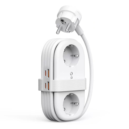 ORICO Power strip 6in1 AC USB-A USB-C GaN 65W - white