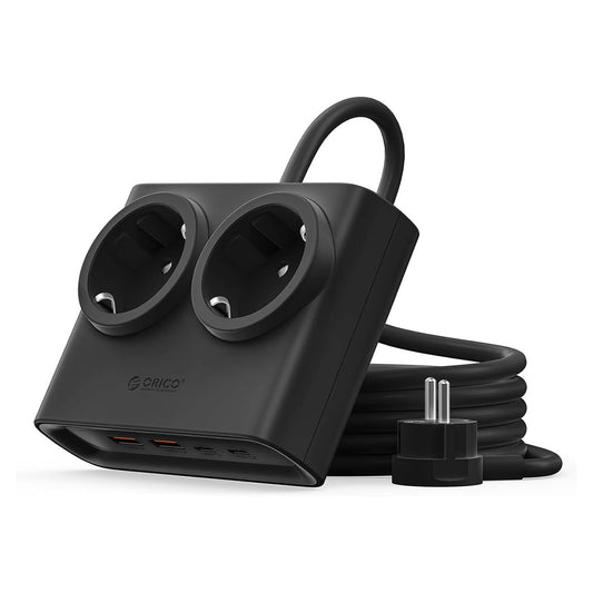 ORICO Power strip 6in1 AC USB-A USB-C 25W - black