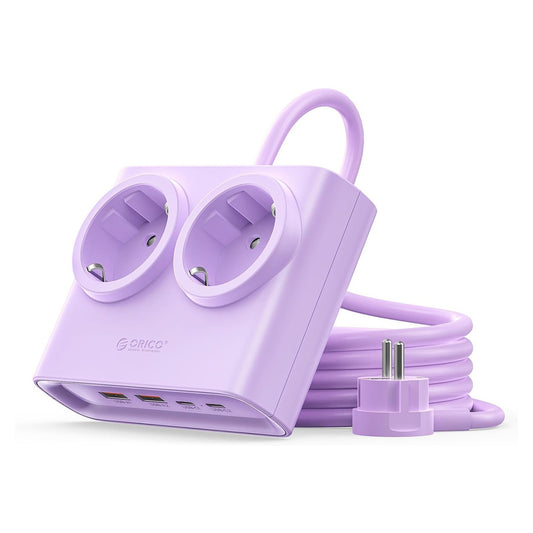 ORICO Power strip 6in1 AC USB-A USB-C 25W - purple