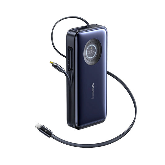 BASEUS Powerbank 20000mAh 100W with retractable USB-C cables - black
