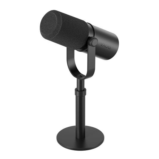 BOYA Wired USB XLR floor standing microphone - black