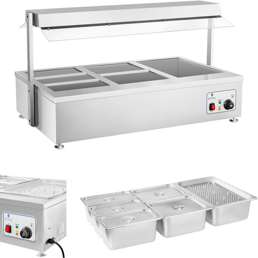 Dry bemar freestanding heater 6 x GN 150mm 55L Royal Catering