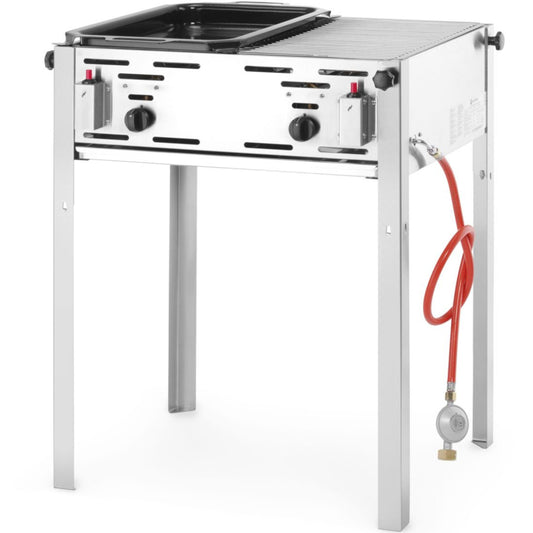 Hendi Gas grill with divided grate and tray MASTER MAXI 50/50 11kW