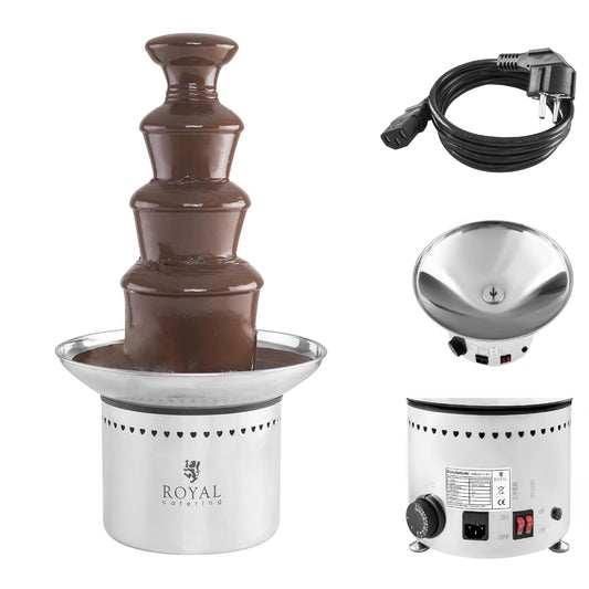Royal Catering Fountain for FONDUE made of steel chocolate 4 floors 230W