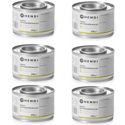 Hendi BIO ethanol paste for can warmers 6x200g set