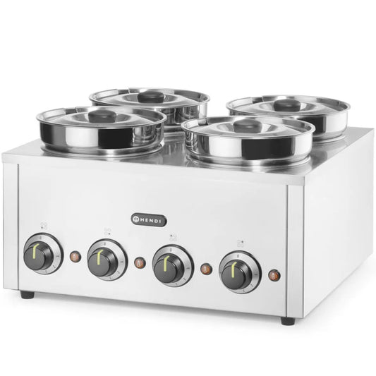 Hendi Bain marie electric heater for dishes, sauces, soups Thermosystem 4 800 W 4 x 4 l