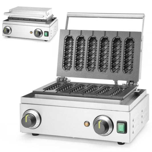 Hendi Corn-dog waffle iron for waffles on a stick for 6 waffles