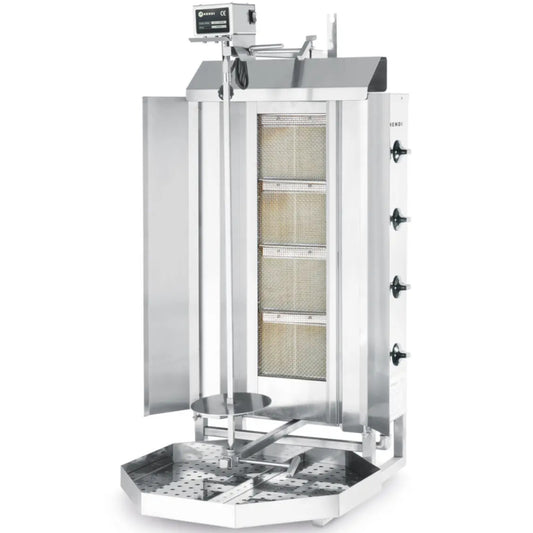 Hendi Gas oven toasting gyros kebab with heat shield Profi Line