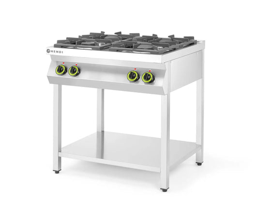 Hendi Gas Kitchen Line 4-burner kitchen based on open wide 800mm depth 700mm