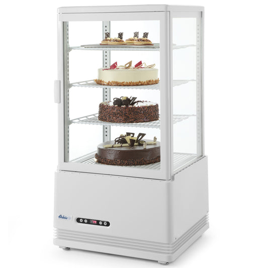 Refrigeration site glazed adjustable 68L 3 shelves white ARKTIC Hendi 233634