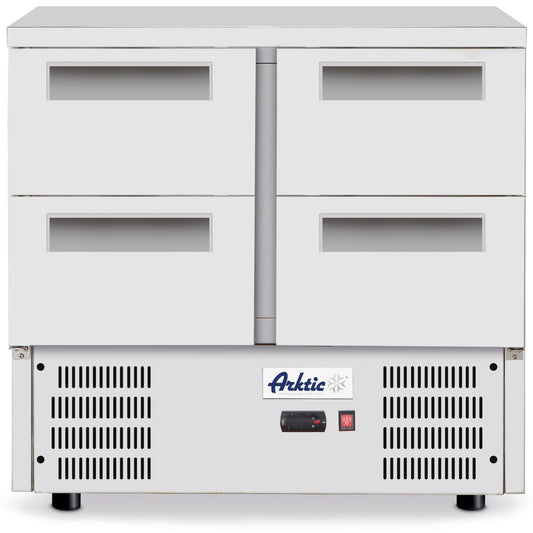 ARKTIC Refrigeration table with worktop 4 drawers and bottom unit stainless steel 247 l