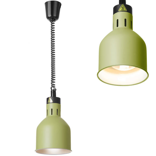 Hendi Cylindrical hanging lamp for heating food. 175 mm 250 W - green
