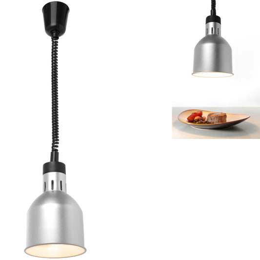 Hendi Food heating lamp - hanging cylindrical cone silver 250W
