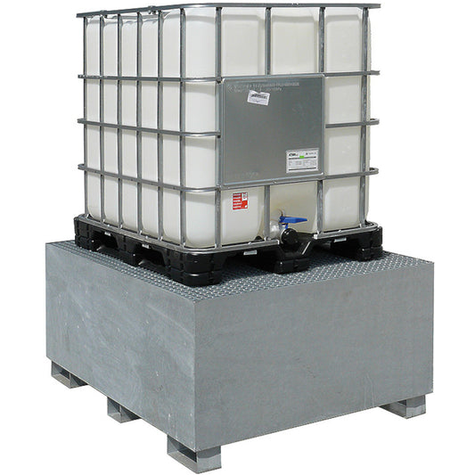 MEVA IBC Pallet Polarized tub MAUZER 1000L - galvanized