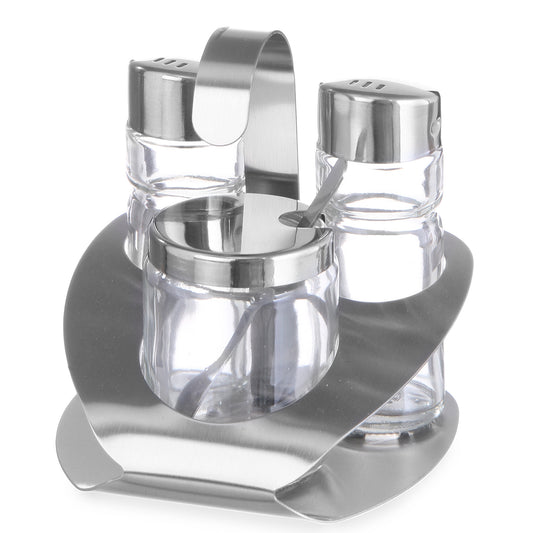 Hendi Set for spices made of stainless steel pepper salt mustard