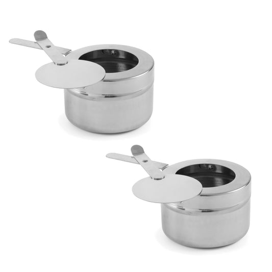Hendi Container with steel cover for paste fuel for food heater set 2pcs. A