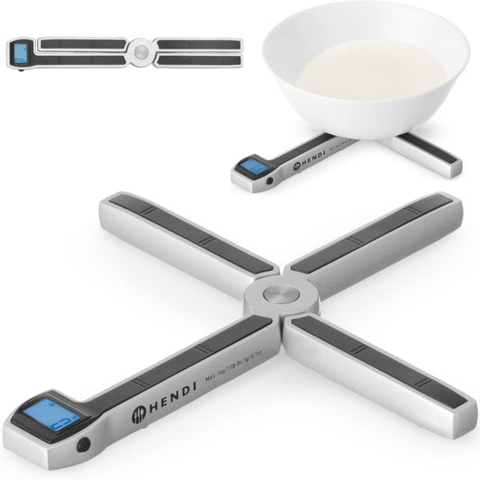 Hendi Folding catering kitchen scale up to 5 kg LCD