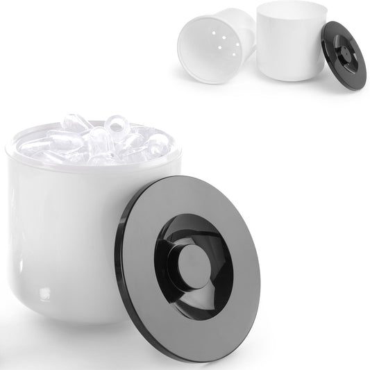 Bar Up White ice container with black cover 5L