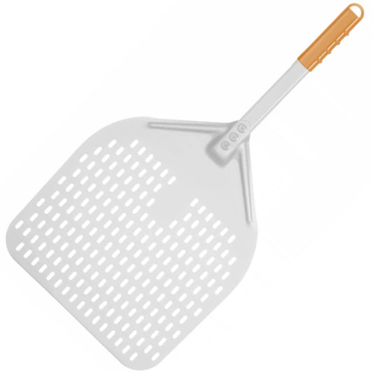 Hendi Pizza shovel with short handle perforated square 350 x 710 mm